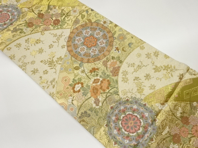 JAPANESE FUKURO OBI / WOVEN FLOWER CREST